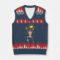 Funny Marcus The Worm Soccer Champion V-Neck Knit Sweater Vest Soccer Lover
