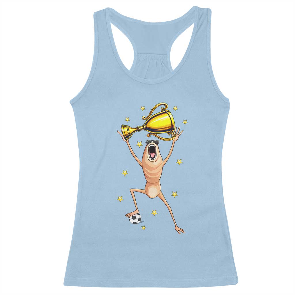 Funny Marcus The Worm Soccer Champion Racerback Tank Top Soccer Lover