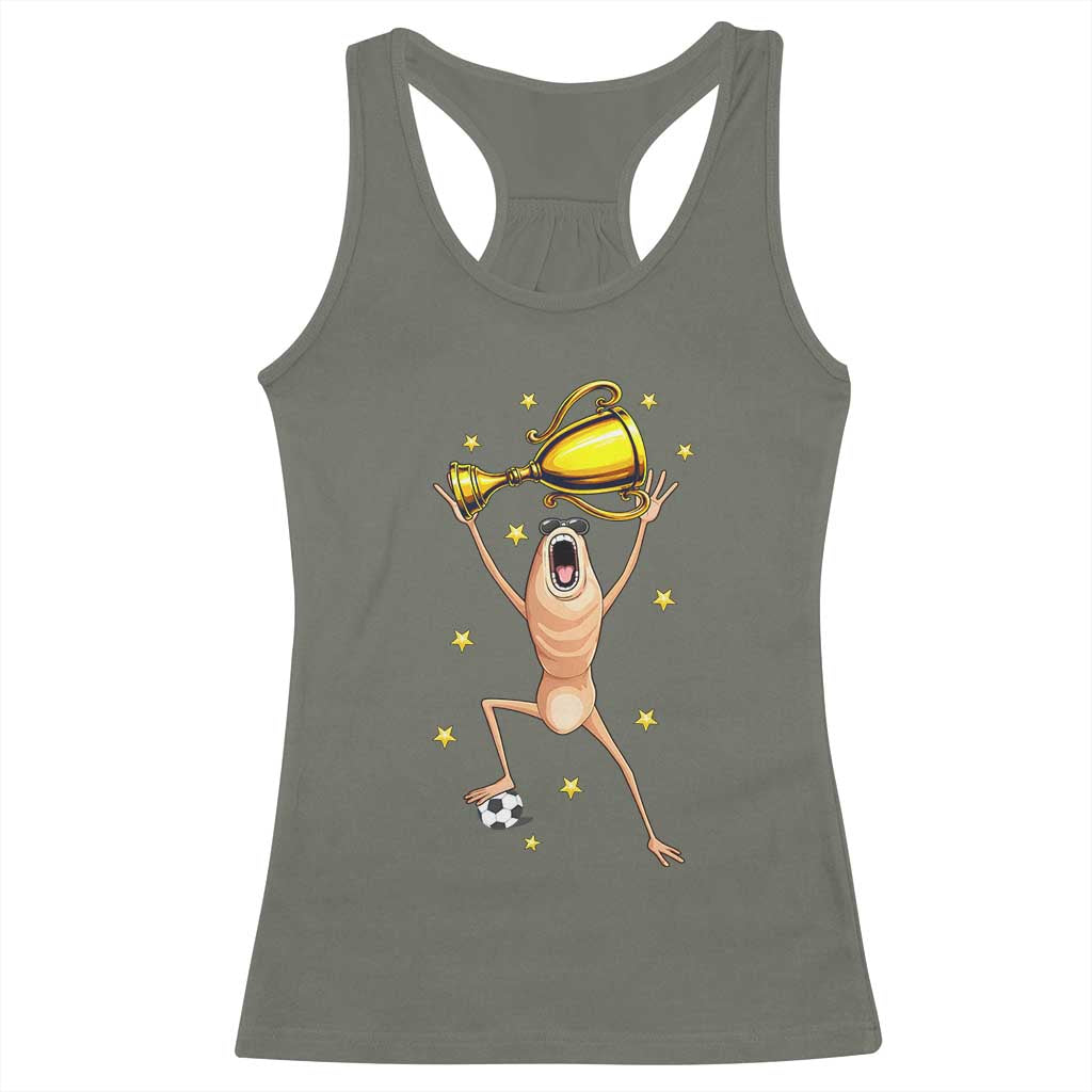 Funny Marcus The Worm Soccer Champion Racerback Tank Top Soccer Lover