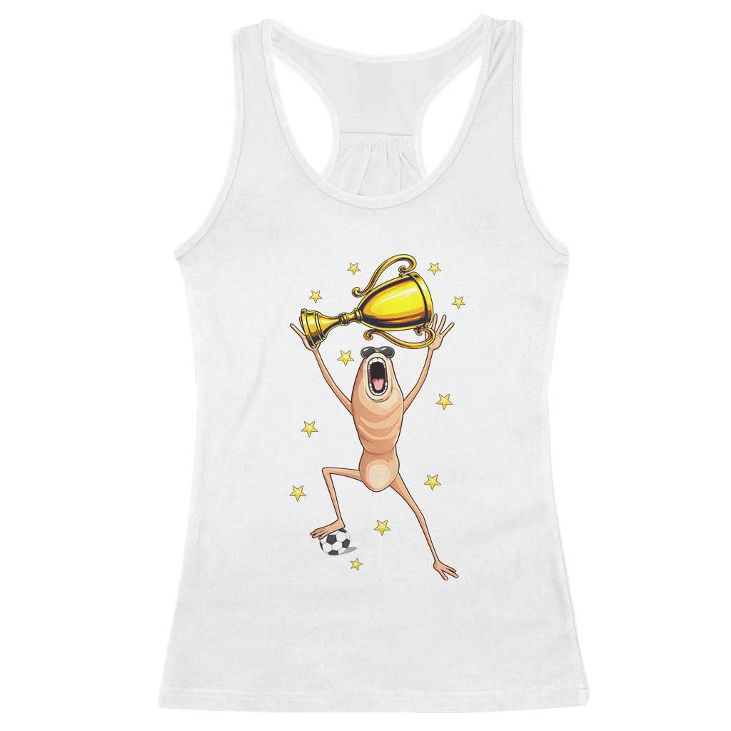 Funny Marcus The Worm Soccer Champion Racerback Tank Top Soccer Lover
