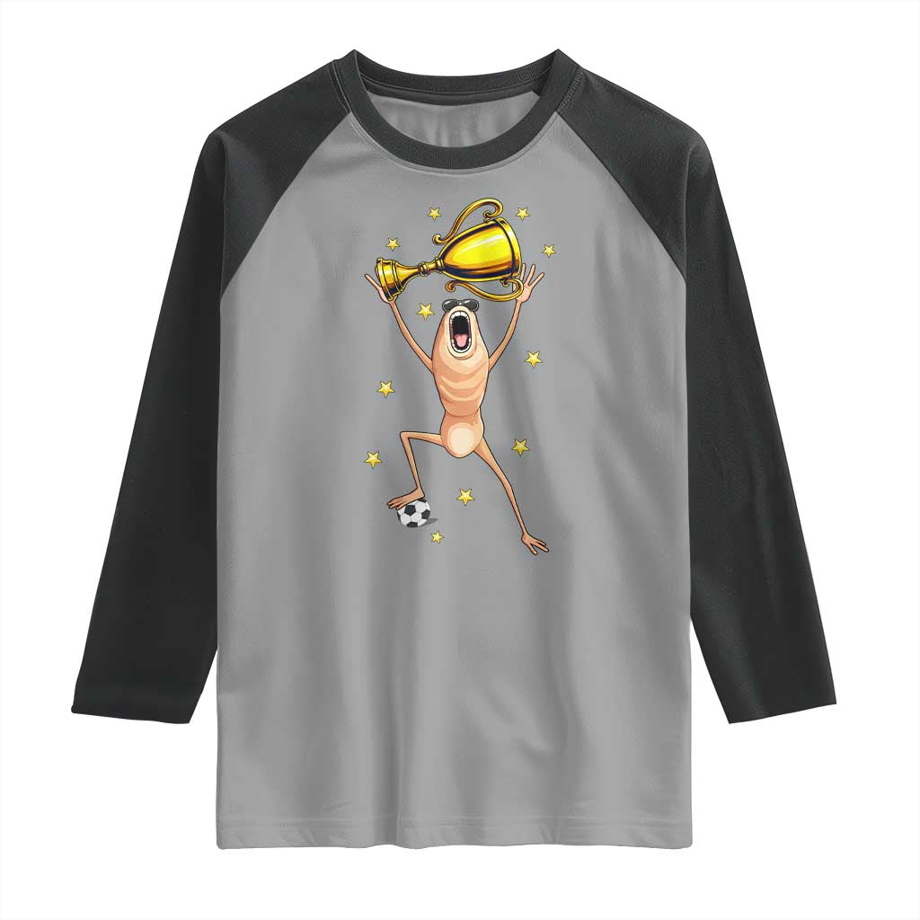 Funny Marcus The Worm Soccer Champion Raglan Shirt Soccer Lover