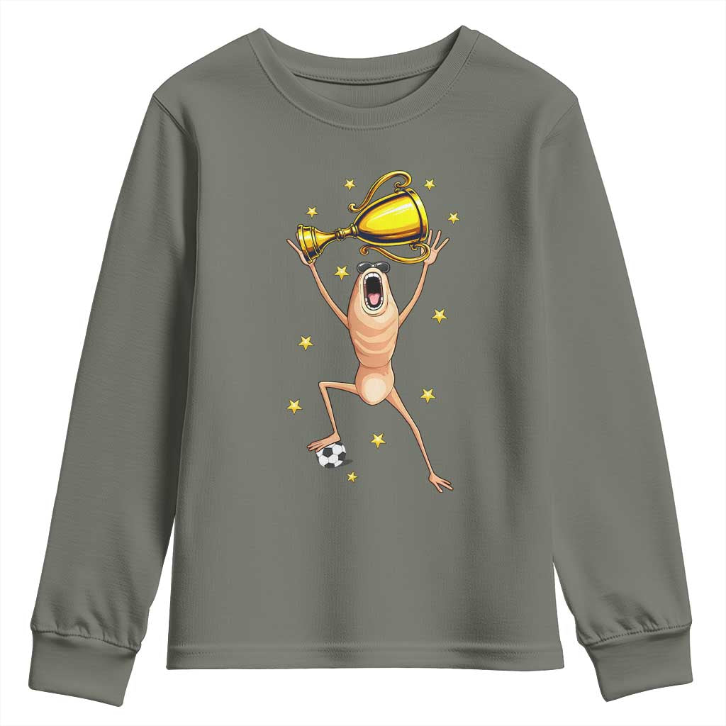 Funny Marcus The Worm Soccer Champion Youth Sweatshirt Soccer Lover