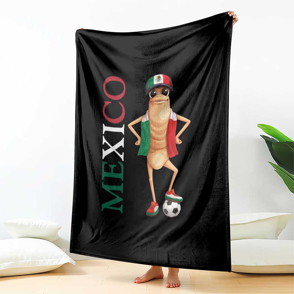 Mexico Soccer Fan Marcus The Worm Throw Blanket Country Football Gift