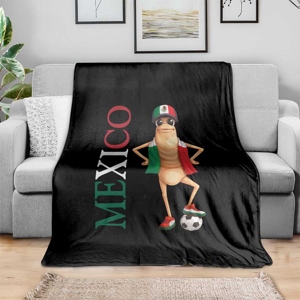 Mexico Soccer Fan Marcus The Worm Throw Blanket Country Football Gift