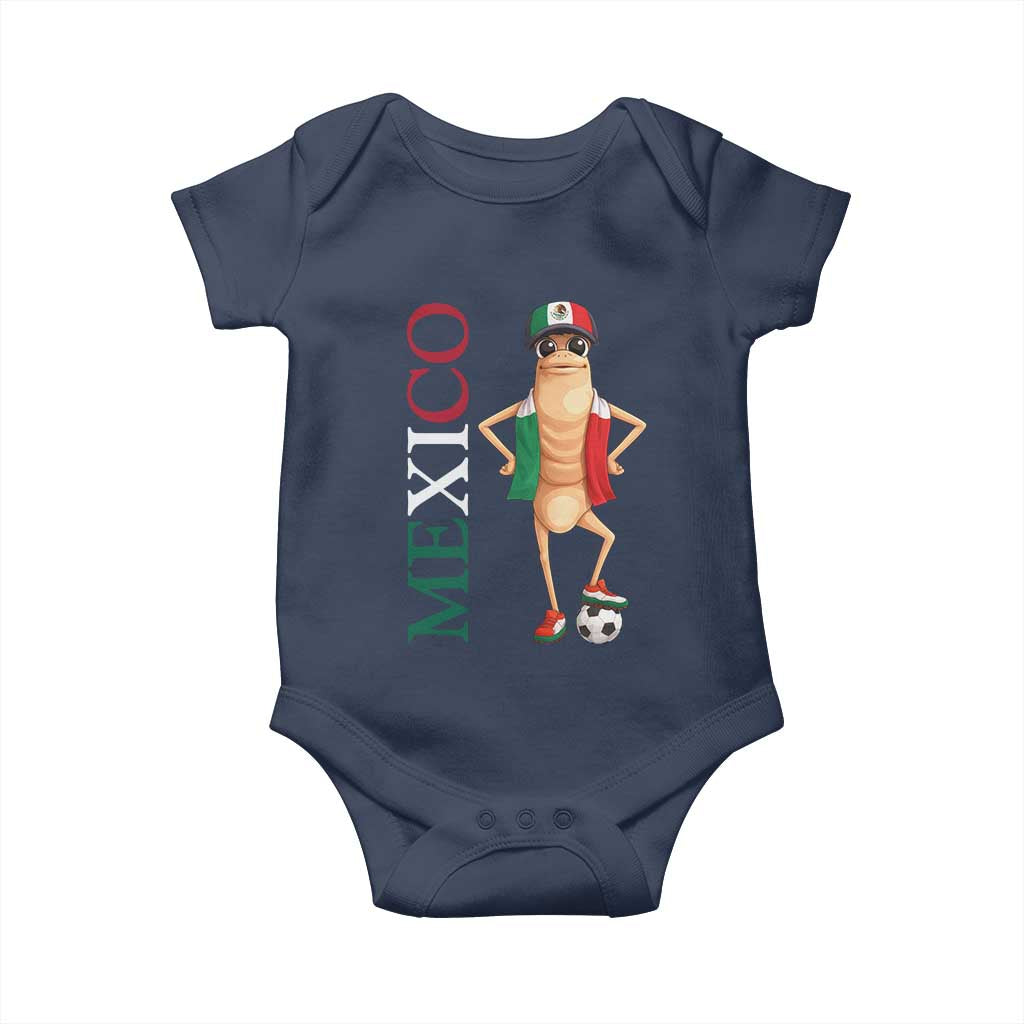 Mexico Soccer Fan Marcus The Worm Baby Onesie Country Football Gift