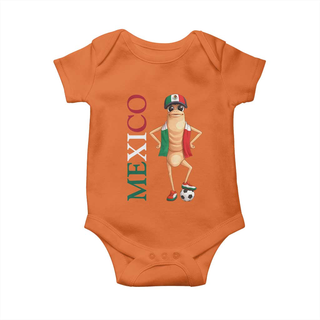 Mexico Soccer Fan Marcus The Worm Baby Onesie Country Football Gift