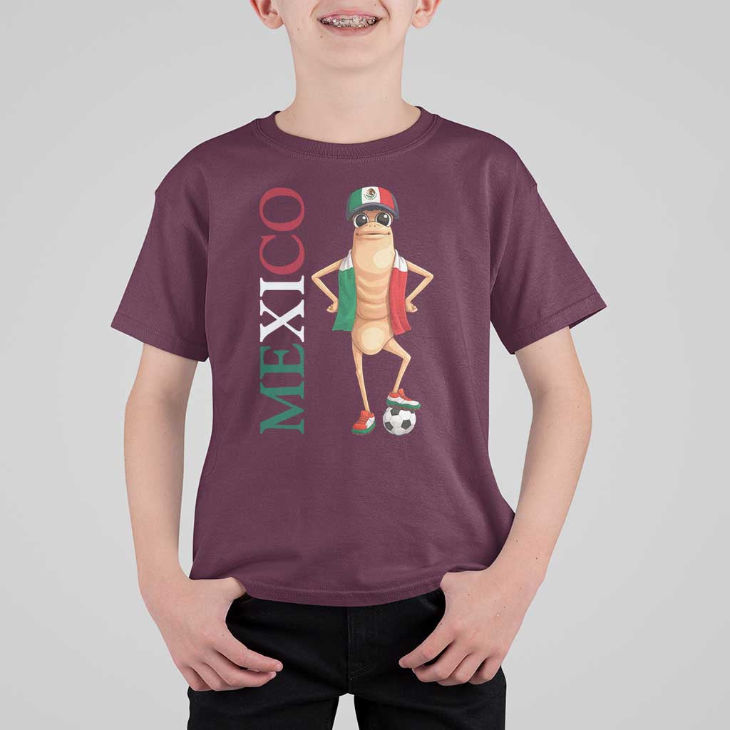 Mexico Soccer Fan Marcus The Worm T Shirt For Kid Country Football Gift