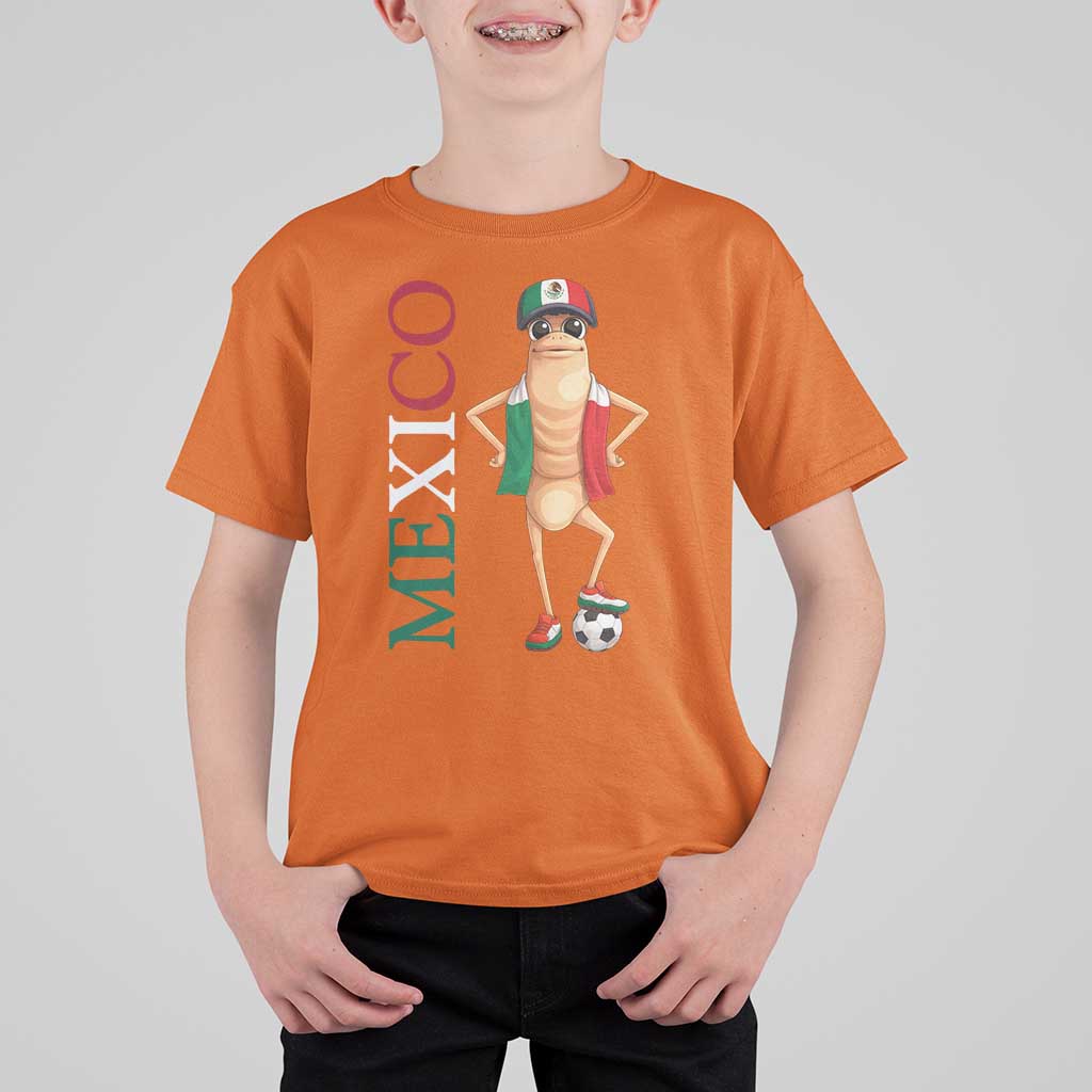 Mexico Soccer Fan Marcus The Worm T Shirt For Kid Country Football Gift