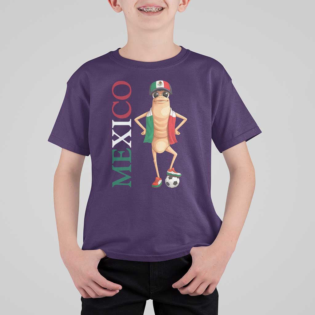 Mexico Soccer Fan Marcus The Worm T Shirt For Kid Country Football Gift