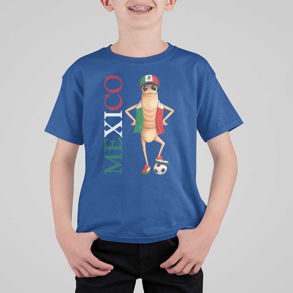 Mexico Soccer Fan Marcus The Worm T Shirt For Kid Country Football Gift