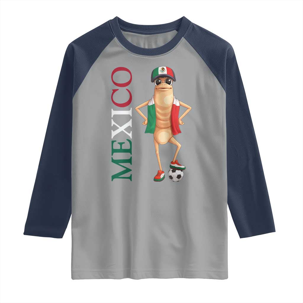Mexico Soccer Fan Marcus The Worm Raglan Shirt Country Football Gift