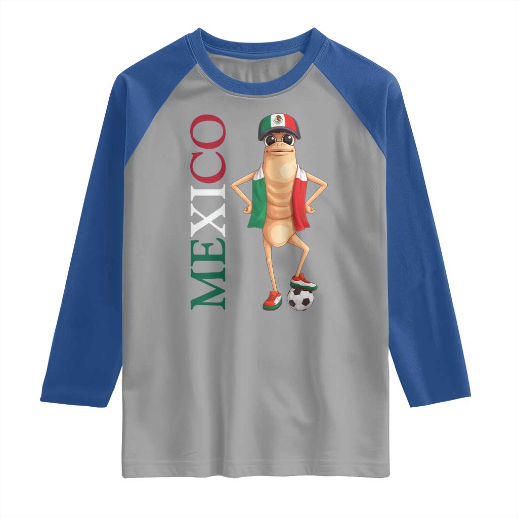 Mexico Soccer Fan Marcus The Worm Raglan Shirt Country Football Gift