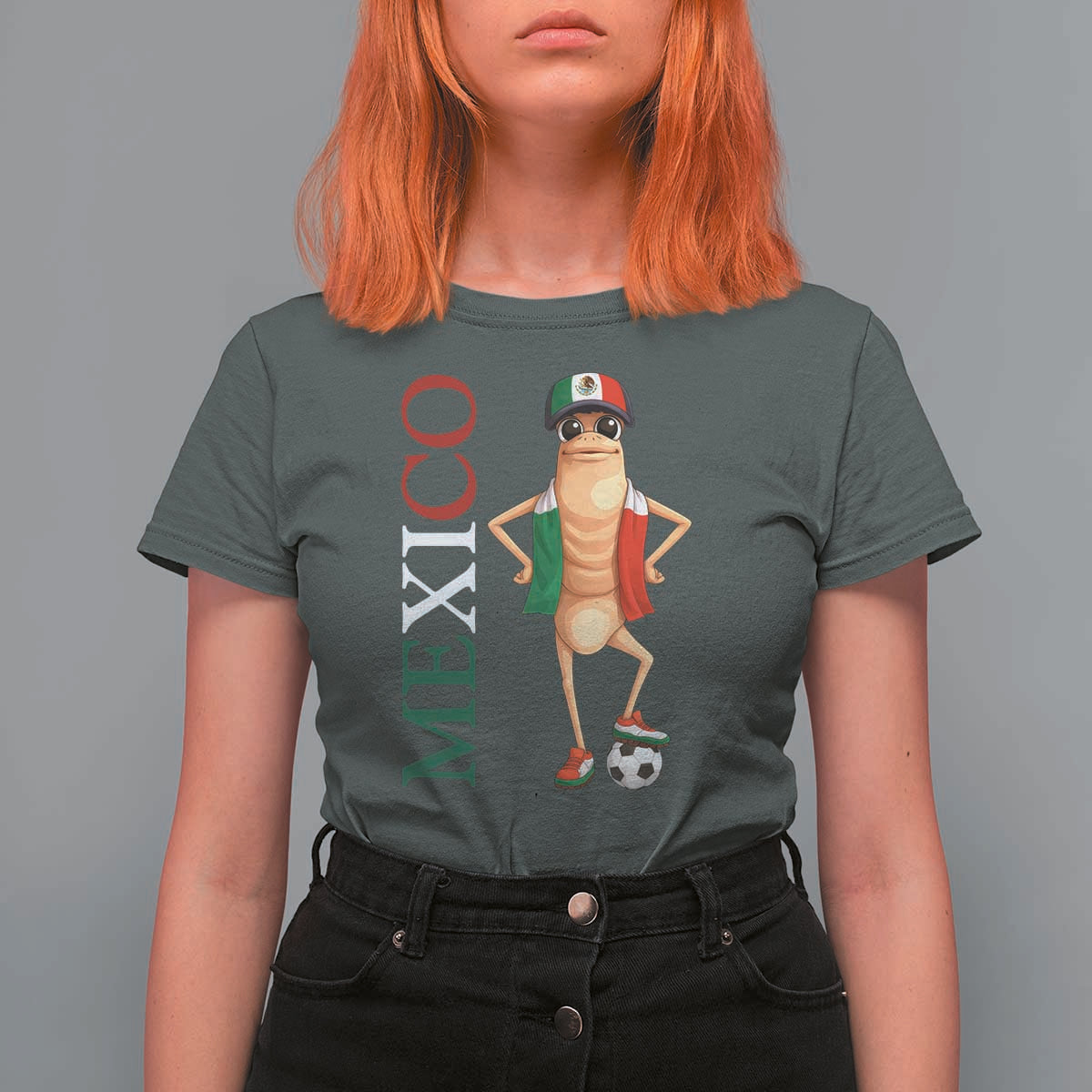 Mexico Soccer Fan Marcus The Worm T Shirt For Women Country Football Gift