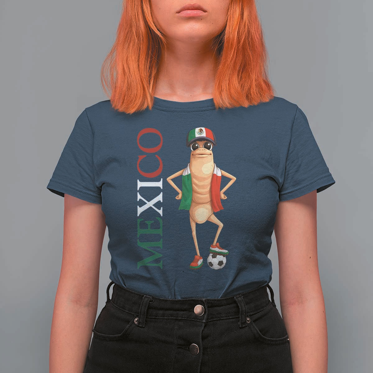 Mexico Soccer Fan Marcus The Worm T Shirt For Women Country Football Gift