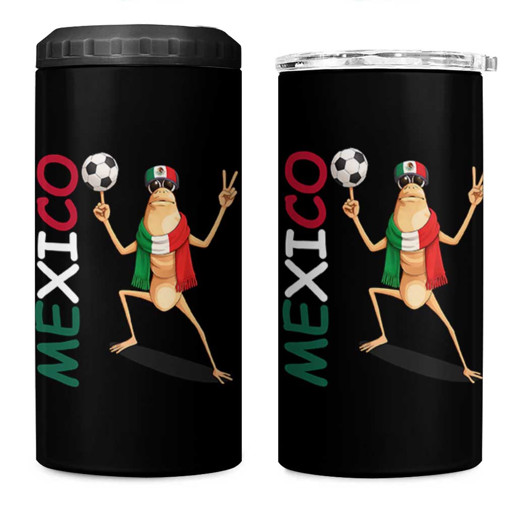 Viva Mexico Marcus The Worm Soccer 4 in 1 Can Cooler Tumbler Mexican Pride Football Fan