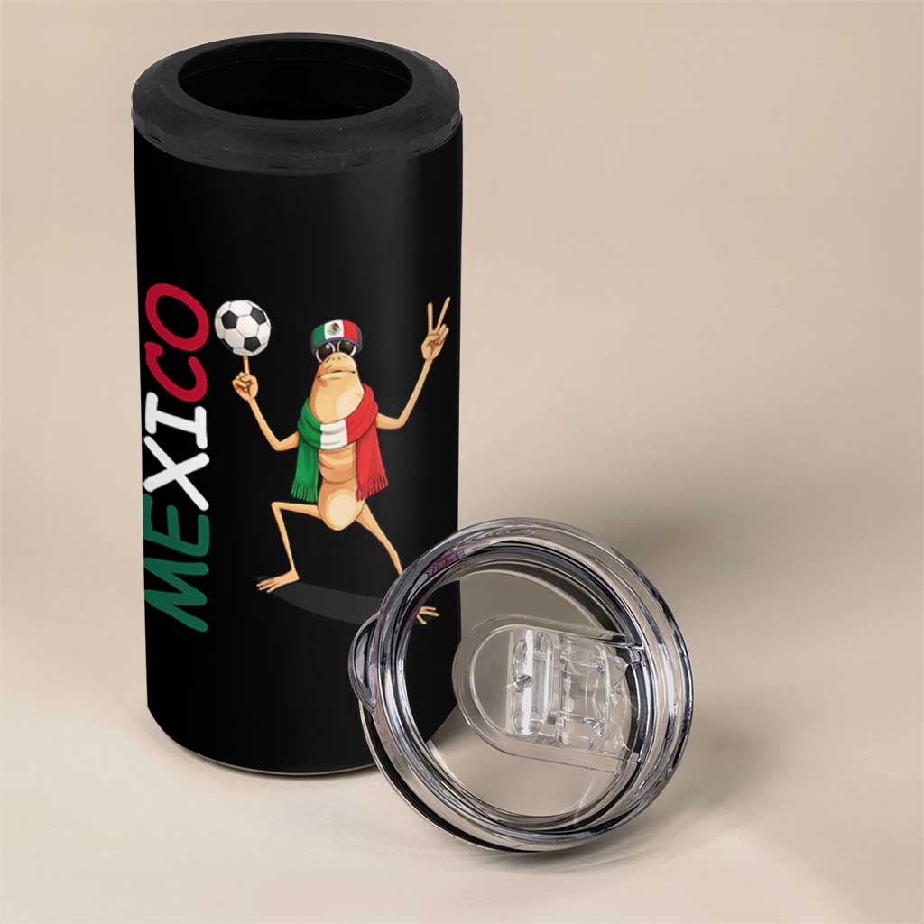 Viva Mexico Marcus The Worm Soccer 4 in 1 Can Cooler Tumbler Mexican Pride Football Fan