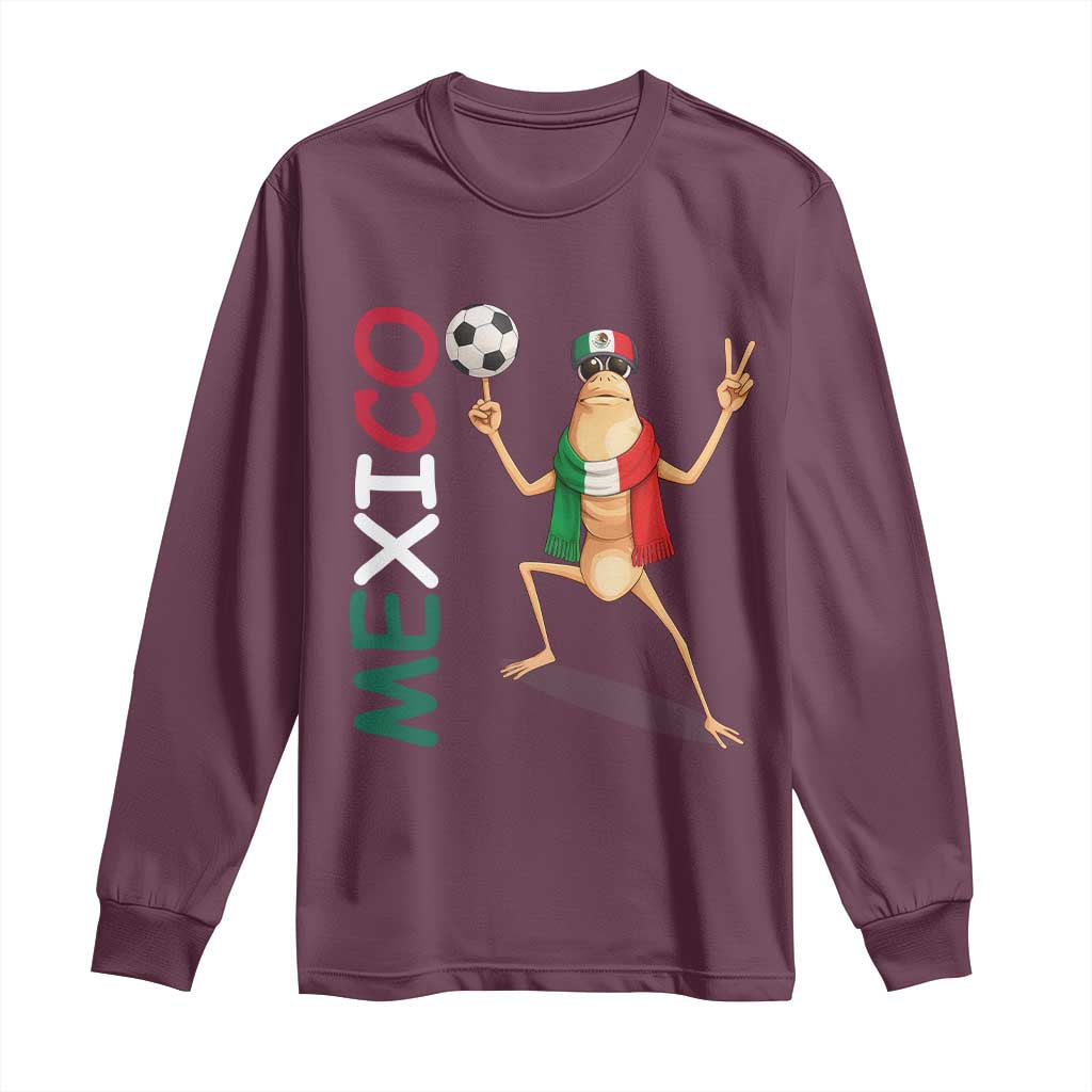 Viva Mexico Marcus The Worm Soccer Long Sleeve Shirt Mexican Pride Football Fan