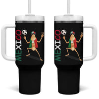 Viva Mexico Marcus The Worm Soccer Tumbler With Handle Mexican Pride Football Fan
