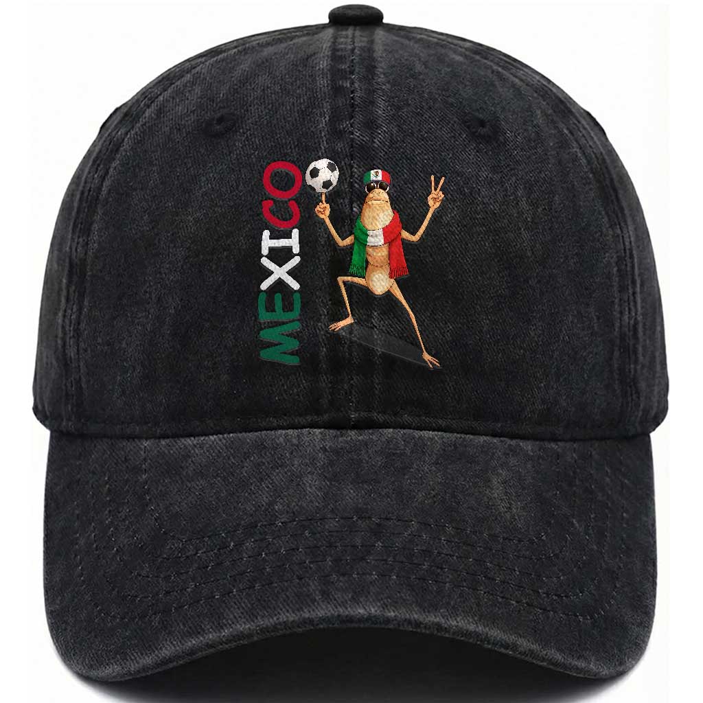 Viva Mexico Marcus The Worm Soccer Washed Cotton Baseball Cap Mexican Pride Football Fan