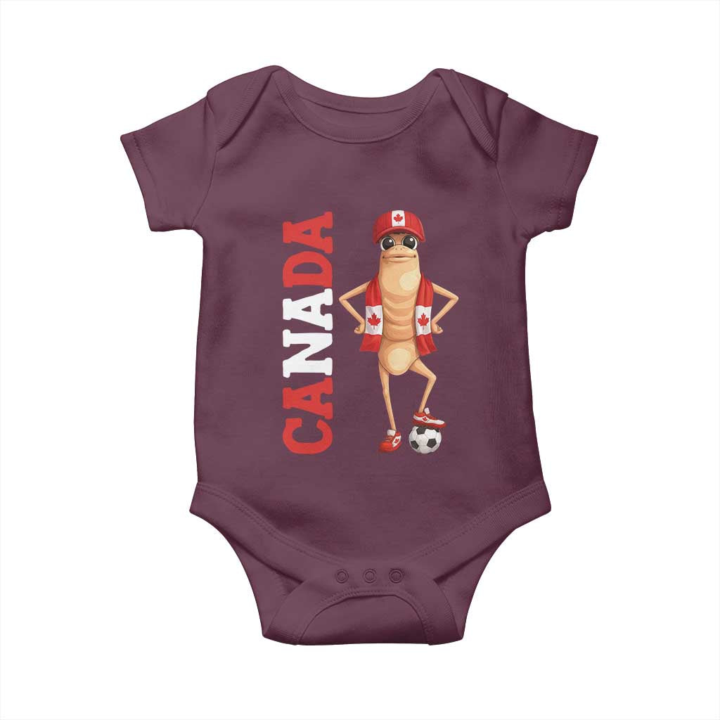 Canada Soccer Fan Marcus The Worm Baby Onesie Country Football Gift
