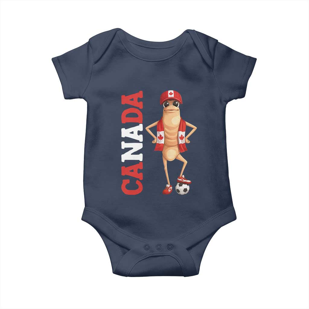 Canada Soccer Fan Marcus The Worm Baby Onesie Country Football Gift