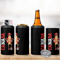 Canada Soccer Fan Marcus The Worm 4 in 1 Can Cooler Tumbler Country Football Gift