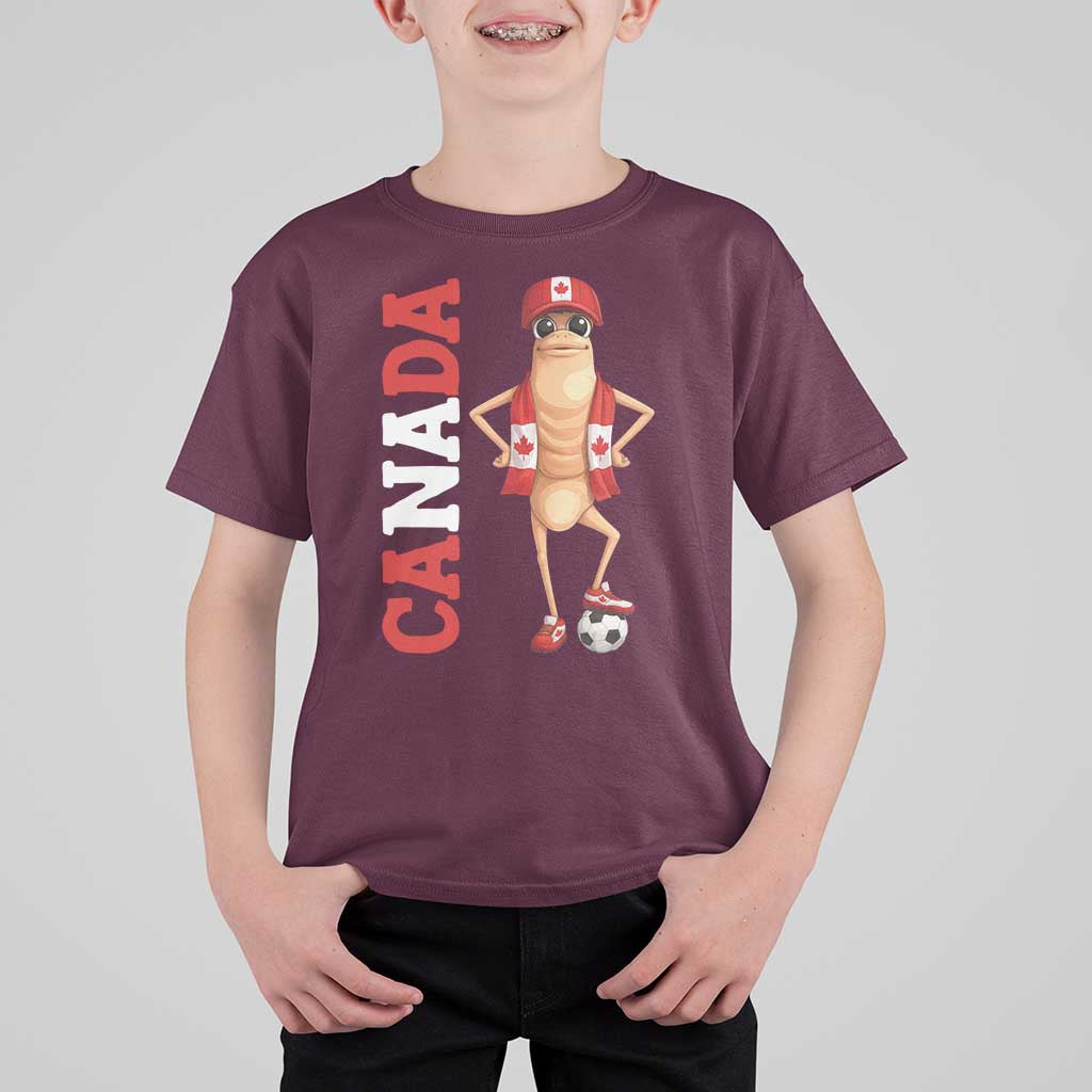 Canada Soccer Fan Marcus The Worm T Shirt For Kid Country Football Gift