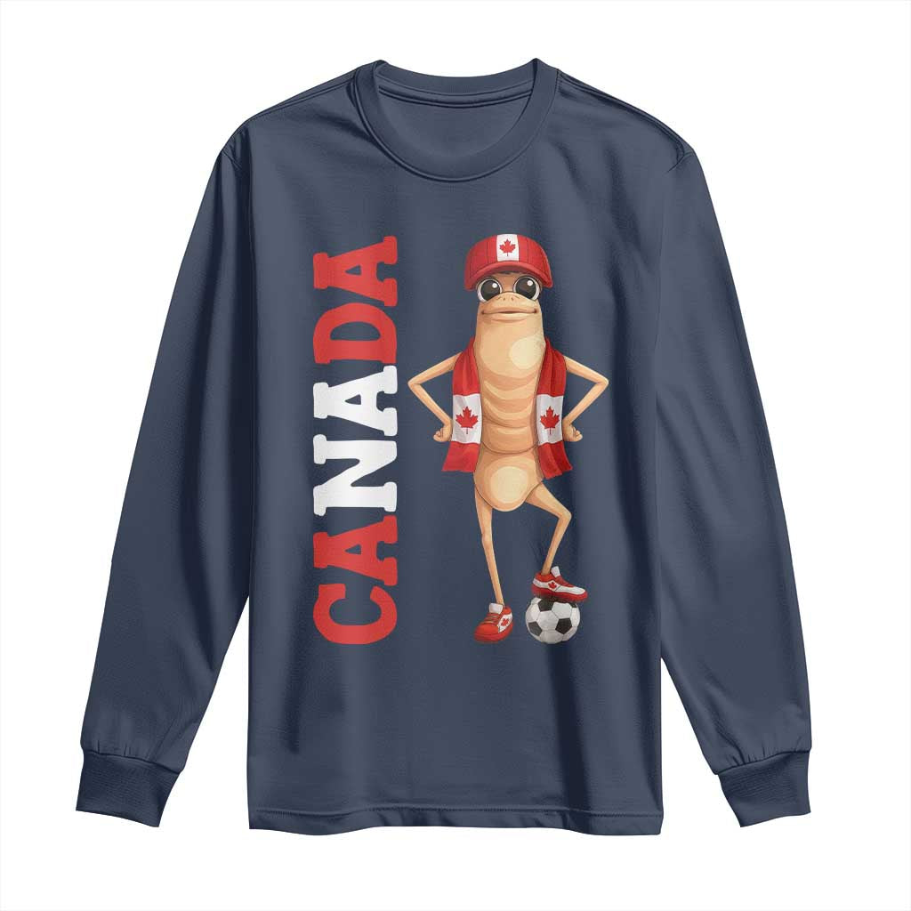 Canada Soccer Fan Marcus The Worm Long Sleeve Shirt Country Football Gift