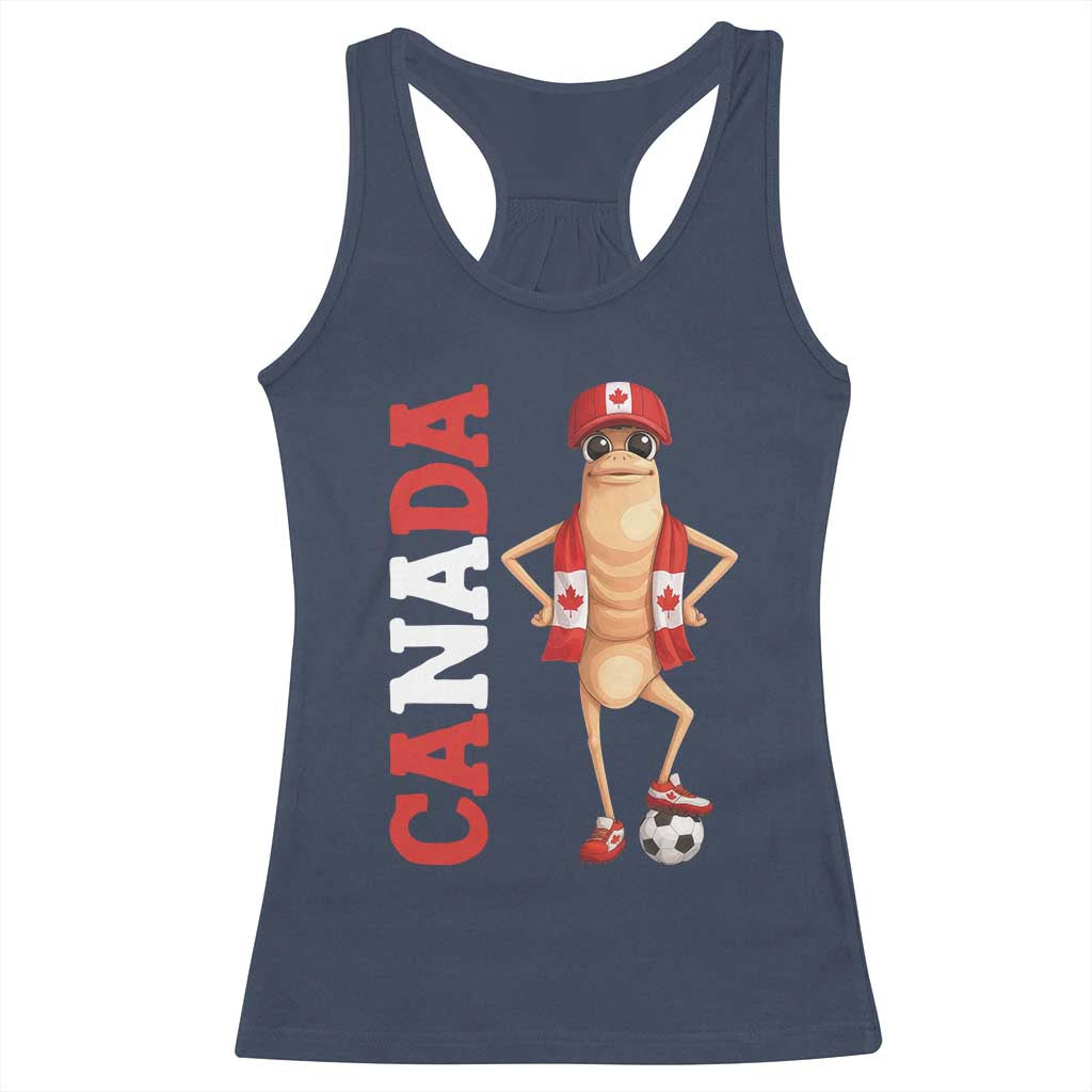 Canada Soccer Fan Marcus The Worm Racerback Tank Top Country Football Gift