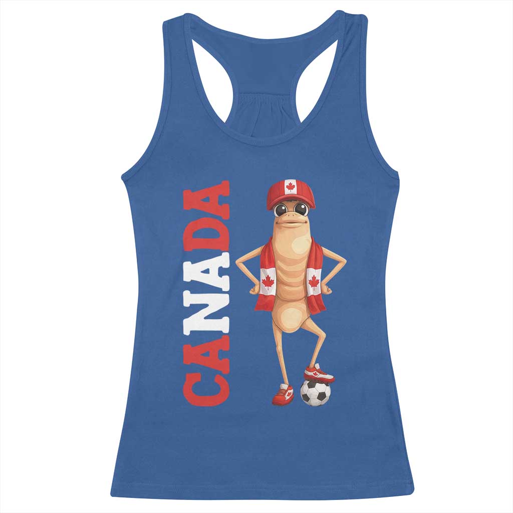 Canada Soccer Fan Marcus The Worm Racerback Tank Top Country Football Gift