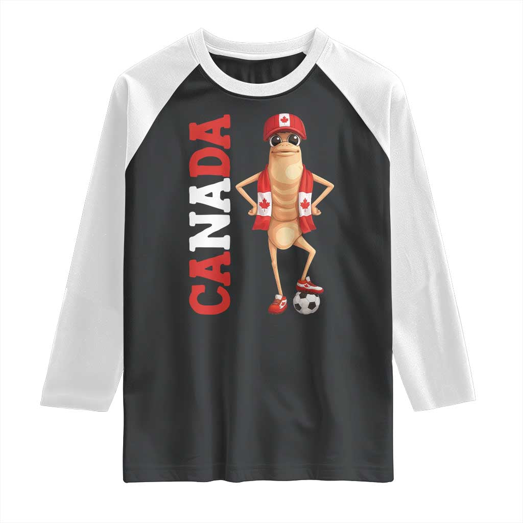 Canada Soccer Fan Marcus The Worm Raglan Shirt Country Football Gift