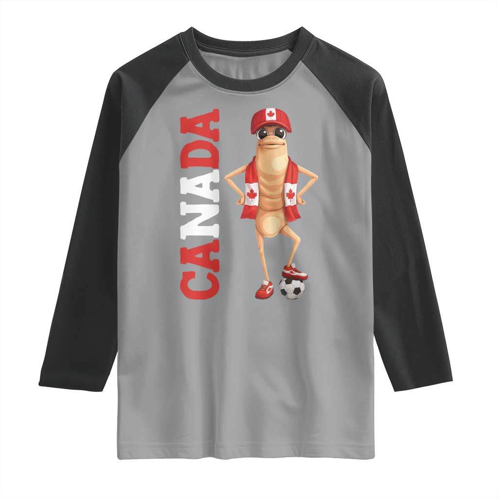 Canada Soccer Fan Marcus The Worm Raglan Shirt Country Football Gift