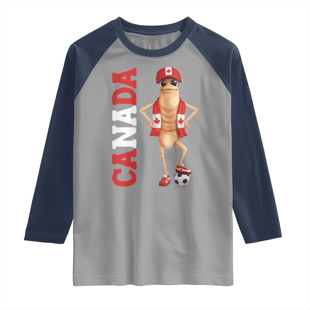 Canada Soccer Fan Marcus The Worm Raglan Shirt Country Football Gift