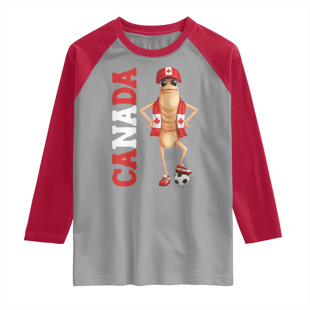 Canada Soccer Fan Marcus The Worm Raglan Shirt Country Football Gift