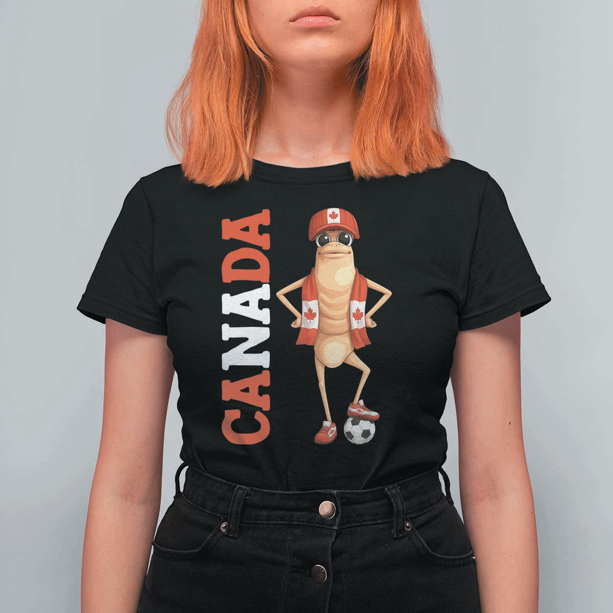 Canada Soccer Fan Marcus The Worm T Shirt For Women Country Football Gift