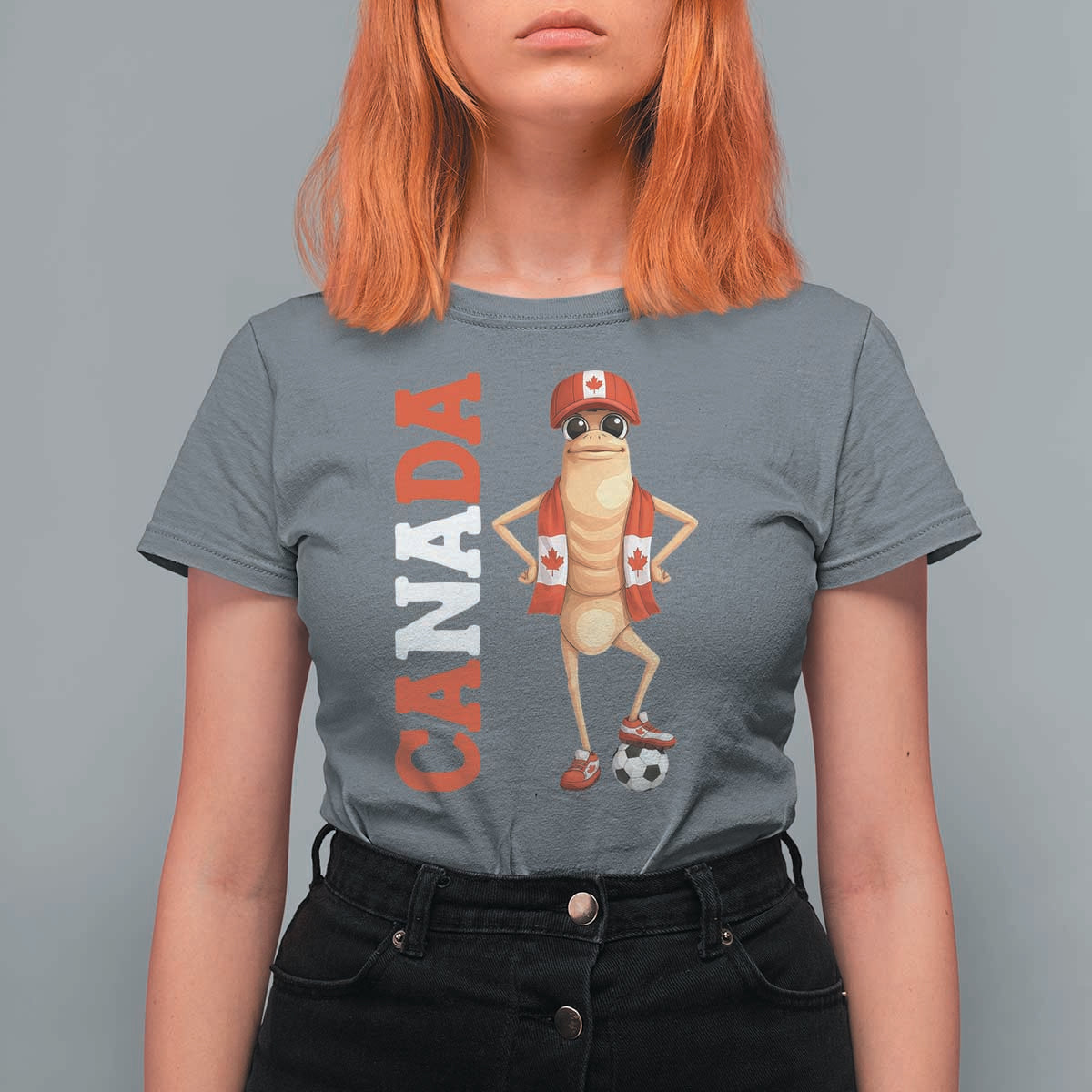Canada Soccer Fan Marcus The Worm T Shirt For Women Country Football Gift