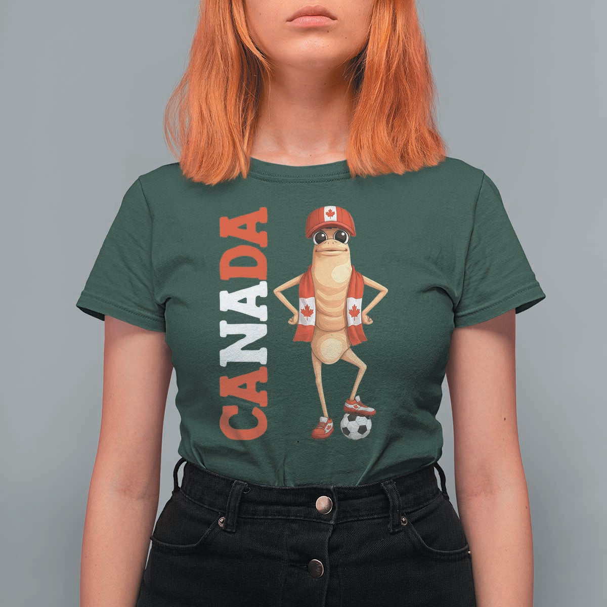 Canada Soccer Fan Marcus The Worm T Shirt For Women Country Football Gift