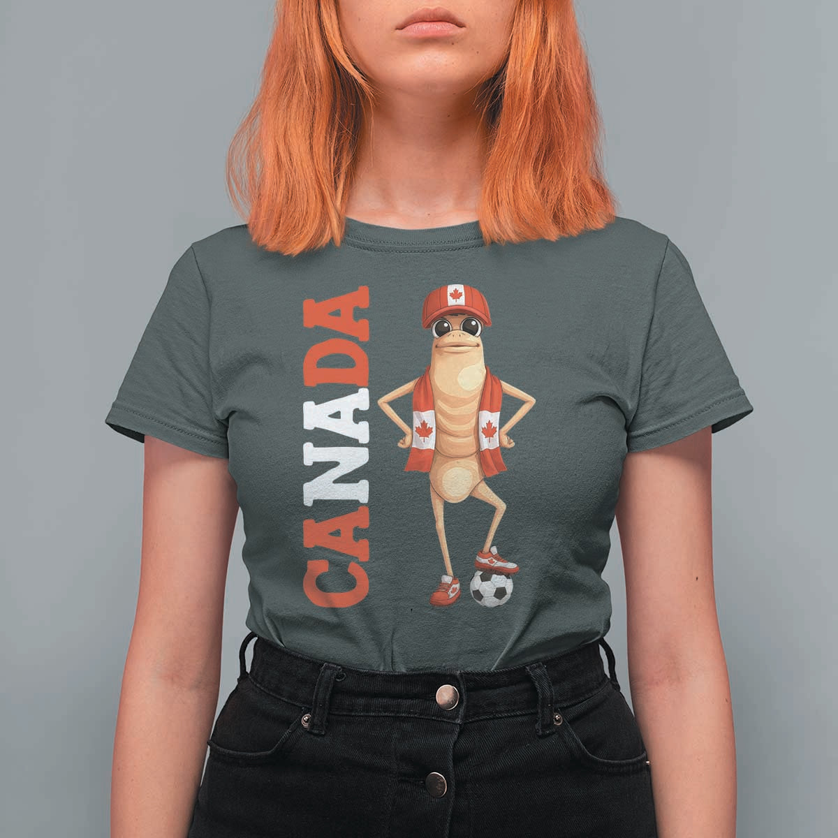 Canada Soccer Fan Marcus The Worm T Shirt For Women Country Football Gift