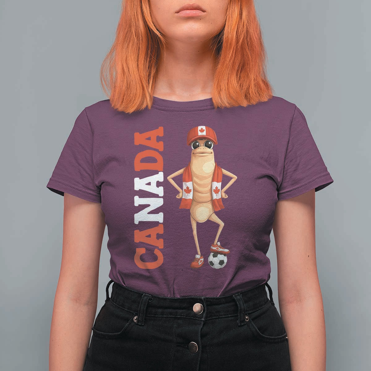 Canada Soccer Fan Marcus The Worm T Shirt For Women Country Football Gift