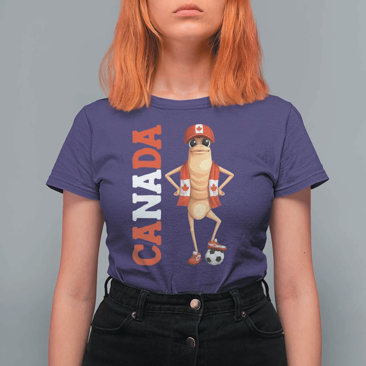 Canada Soccer Fan Marcus The Worm T Shirt For Women Country Football Gift