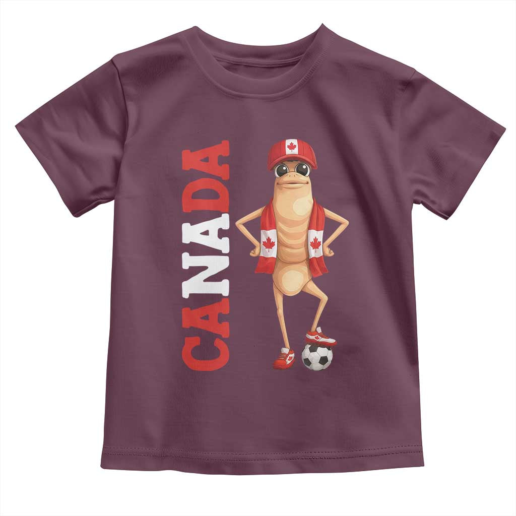 Canada Soccer Fan Marcus The Worm Toddler T Shirt Country Football Gift