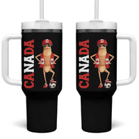 Canada Soccer Fan Marcus The Worm Tumbler With Handle Country Football Gift