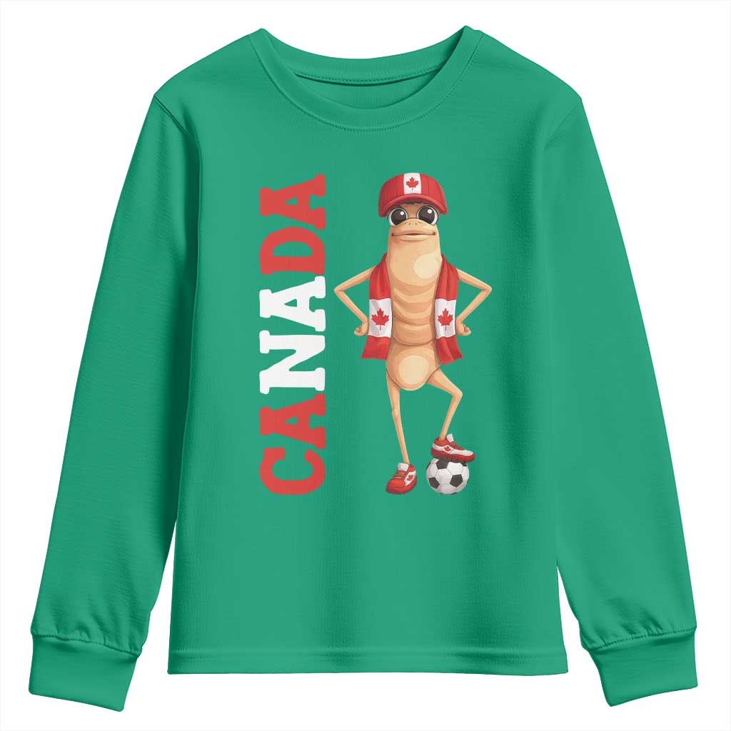 Canada Soccer Fan Marcus The Worm Youth Sweatshirt Country Football Gift