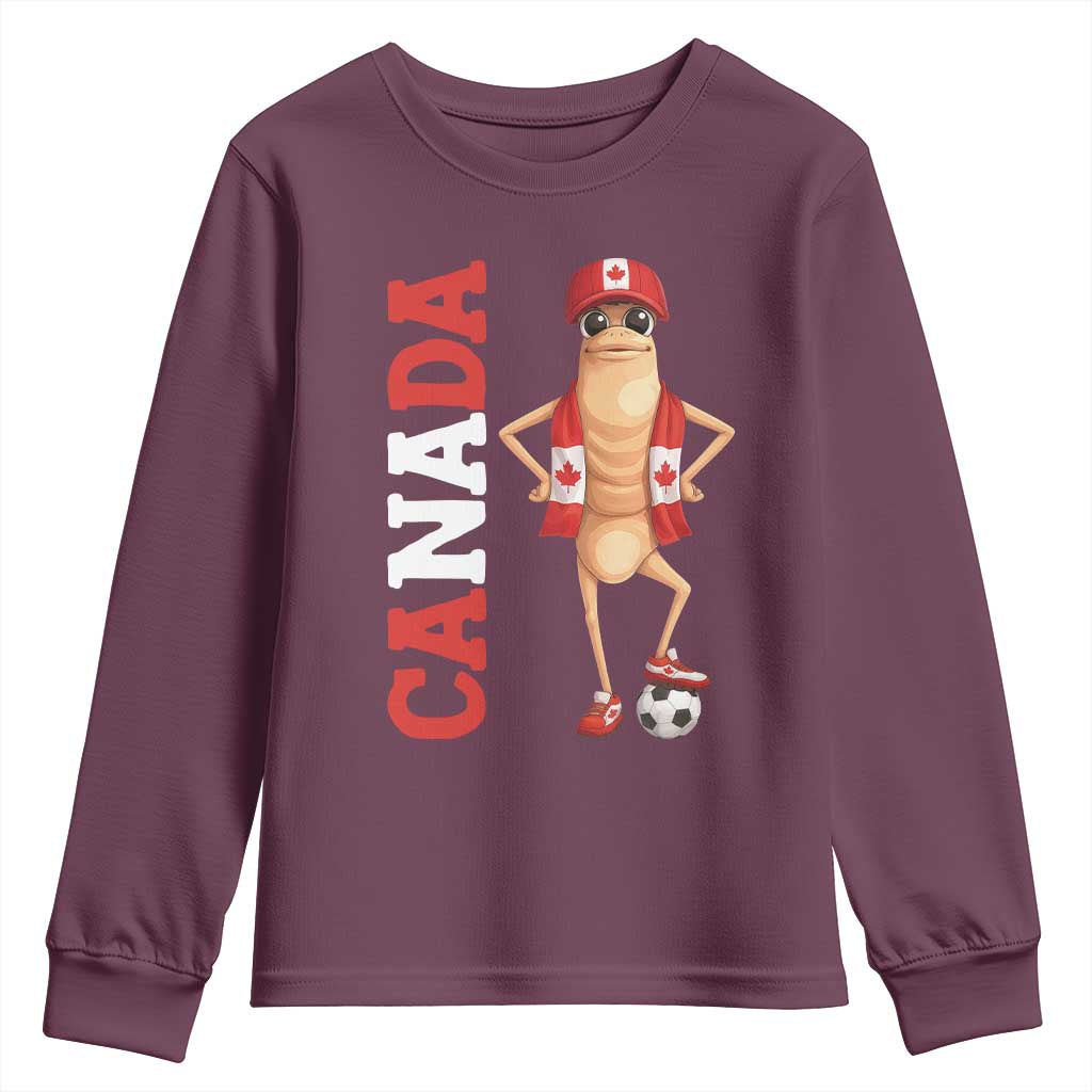 Canada Soccer Fan Marcus The Worm Youth Sweatshirt Country Football Gift
