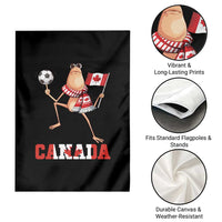 Funny Marcus The Worm Garden Flag Canadian Pride Soccer Gift