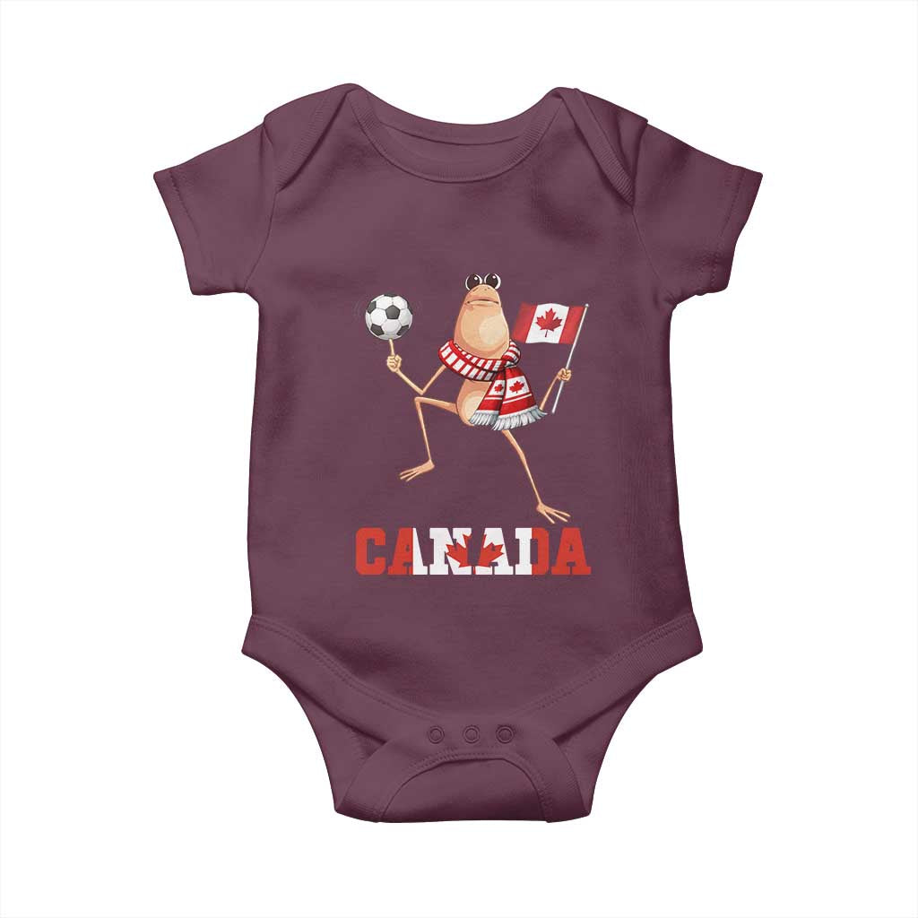 Funny Marcus The Worm Baby Onesie Canadian Pride Soccer Gift