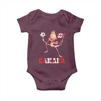 Funny Marcus The Worm Baby Onesie Canadian Pride Soccer Gift
