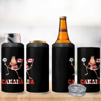 Funny Marcus The Worm 4 in 1 Can Cooler Tumbler Canadian Pride Soccer Gift