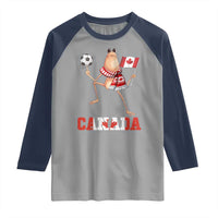 Funny Marcus The Worm Raglan Shirt Canadian Pride Soccer Gift