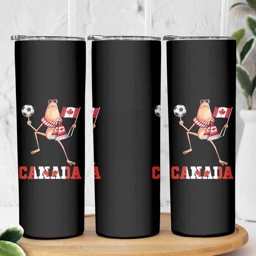 Funny Marcus The Worm Skinny Tumbler Canadian Pride Soccer Gift